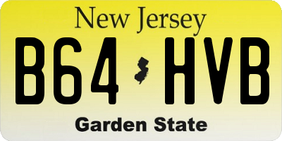 NJ license plate B64HVB