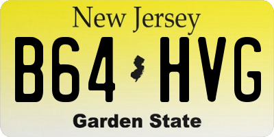 NJ license plate B64HVG