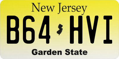 NJ license plate B64HVI