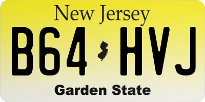 NJ license plate B64HVJ
