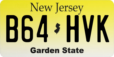 NJ license plate B64HVK