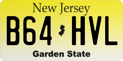 NJ license plate B64HVL