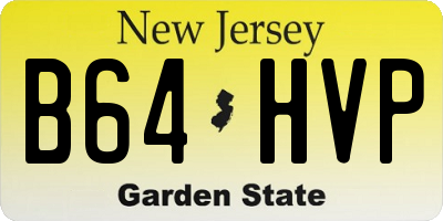 NJ license plate B64HVP