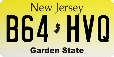 NJ license plate B64HVQ