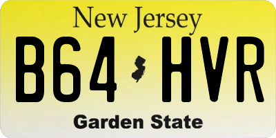 NJ license plate B64HVR