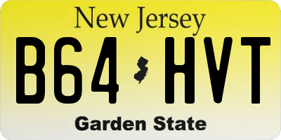 NJ license plate B64HVT
