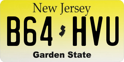NJ license plate B64HVU