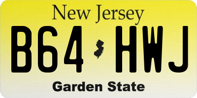 NJ license plate B64HWJ