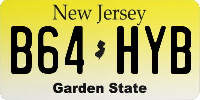 NJ license plate B64HYB