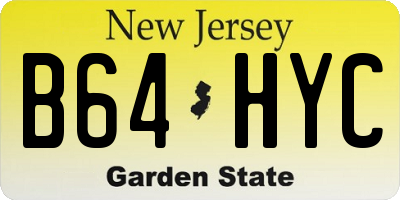 NJ license plate B64HYC