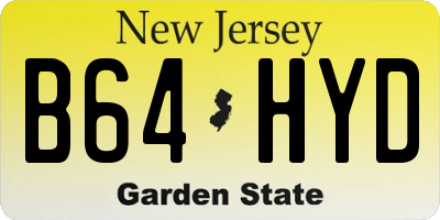 NJ license plate B64HYD
