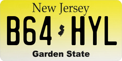 NJ license plate B64HYL