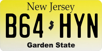 NJ license plate B64HYN
