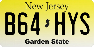 NJ license plate B64HYS