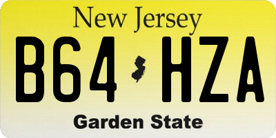 NJ license plate B64HZA