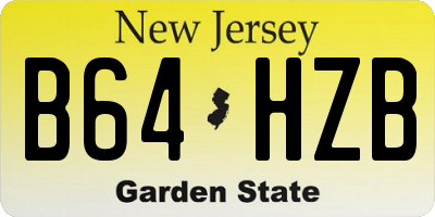 NJ license plate B64HZB