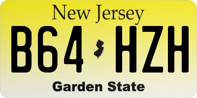 NJ license plate B64HZH