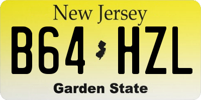 NJ license plate B64HZL