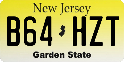 NJ license plate B64HZT