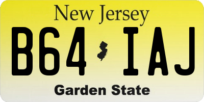 NJ license plate B64IAJ