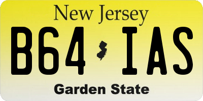 NJ license plate B64IAS