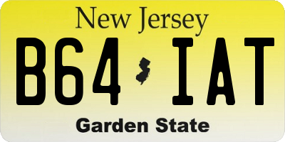 NJ license plate B64IAT