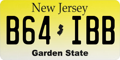 NJ license plate B64IBB
