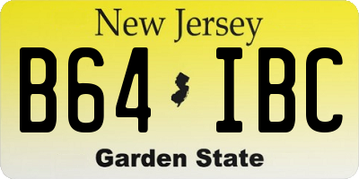 NJ license plate B64IBC