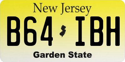 NJ license plate B64IBH