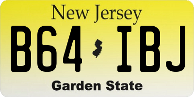 NJ license plate B64IBJ