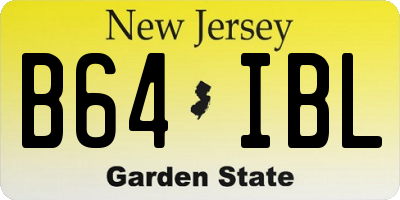 NJ license plate B64IBL