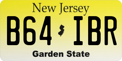 NJ license plate B64IBR