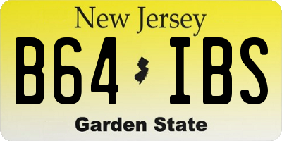 NJ license plate B64IBS