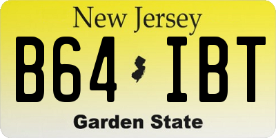 NJ license plate B64IBT