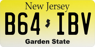 NJ license plate B64IBV