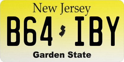 NJ license plate B64IBY