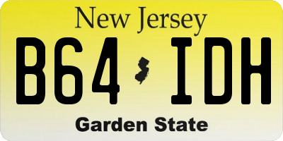 NJ license plate B64IDH