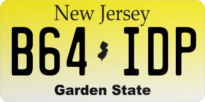 NJ license plate B64IDP