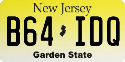 NJ license plate B64IDQ