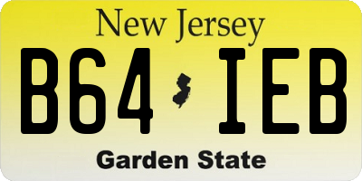 NJ license plate B64IEB
