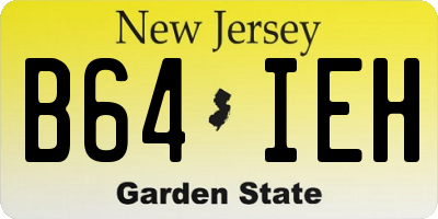 NJ license plate B64IEH