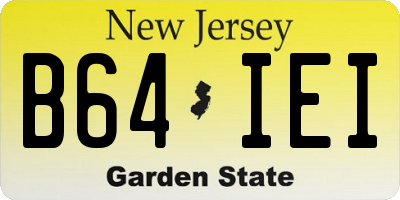 NJ license plate B64IEI