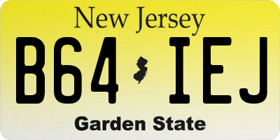 NJ license plate B64IEJ