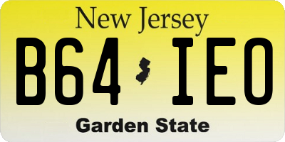 NJ license plate B64IEO