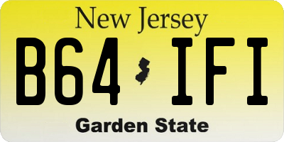 NJ license plate B64IFI