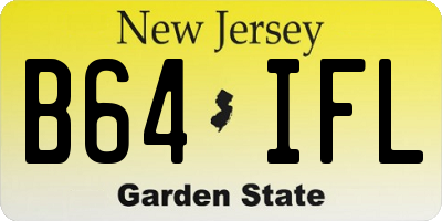 NJ license plate B64IFL