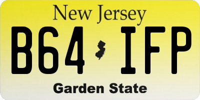 NJ license plate B64IFP