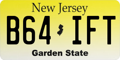 NJ license plate B64IFT