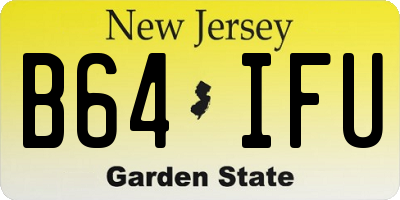 NJ license plate B64IFU