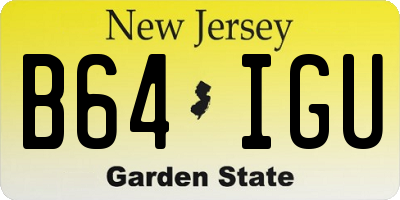 NJ license plate B64IGU